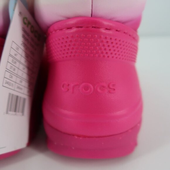 Crocs Women's Classic Neo Puff Shorty Boots Candy Pink/Stucco Size 7 NWT - Picture 6 of 9
